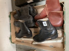 3 Pairs of vintage ice skates