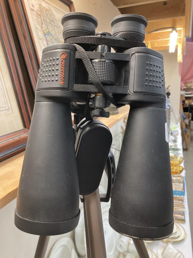 A pair of Celestron Skymaster binoculars on Star 63 tripod stand - Image 3 of 3