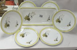 A vintage sandwich set by Burleigh Ware
