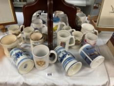 A quantity of ceramic tankard mugs