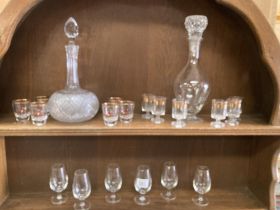 2 Decanters & 3 sets of 6 glasses