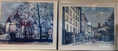 A good pair of framed and glazed continental scenes