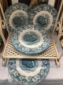 A selection of Wedgwood plates depicting turkeys