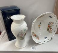 An Aynsley bowl & A boxed Aynsley vase