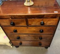 A Victorian mahogany veneered chest of drawers