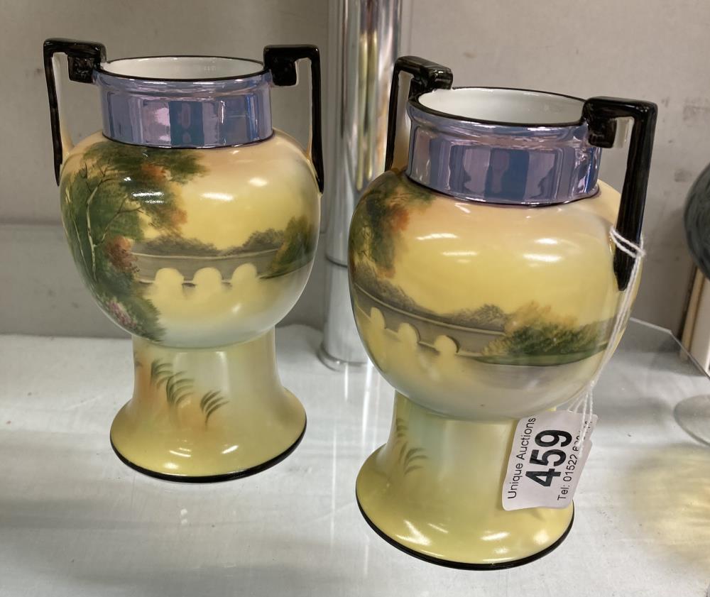 2 Noritake vases