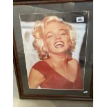 A framed and glazed picture of Marilyn Monroe