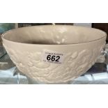 A white Spode Velamore bowl (Floral relief 25cm diameter)