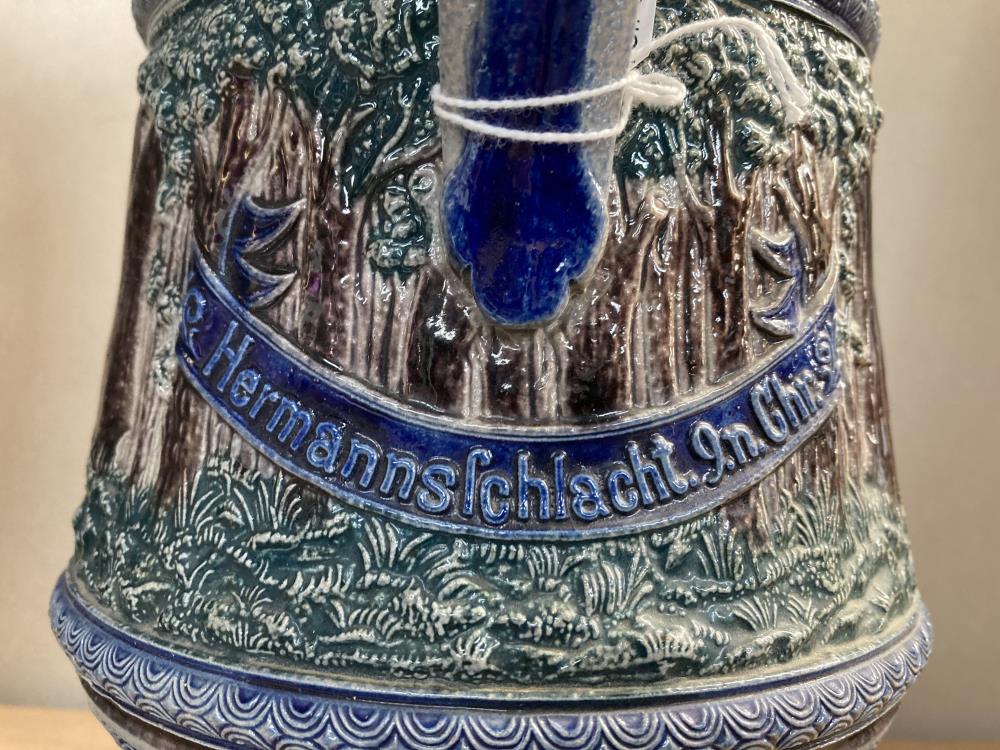 A blue glazed stoneware jug - Image 3 of 3