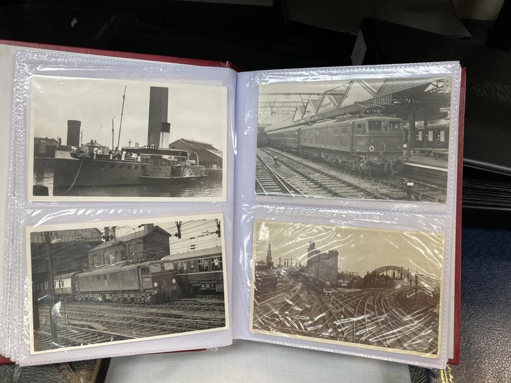 A mixed lot of Lincolnshire railway photographs, Cigarette cards, Empty albums & An old album with - Image 2 of 2