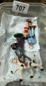 A quantity of rare unicorn miniatures Circa 1987 - 1995 painted white metal figures including Mary