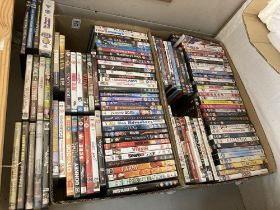 A large quantity of DVDs