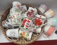 A good lot of mugs including Kew Gardens, Royal Doulton etc