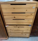 2 Solid pine 3 Drawer chests