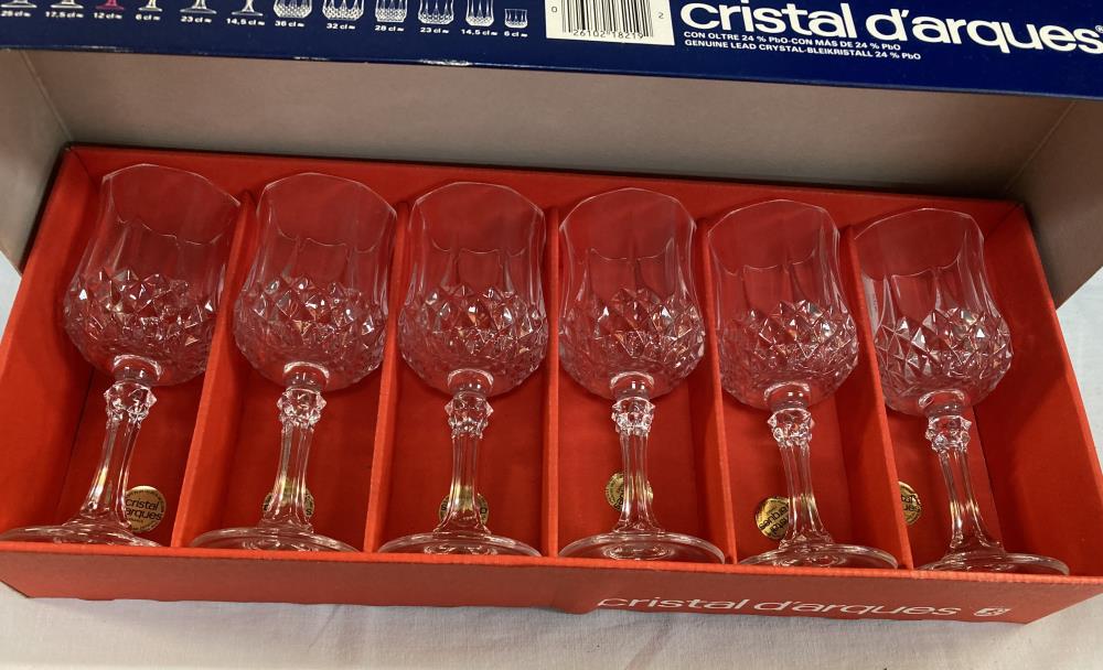A box of 6 crystal wine glasses & A boxed set of 4 Bohemia glasses - Image 3 of 3
