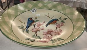 A good hand painted plate featuring birds entitled 'Summer Greetings'