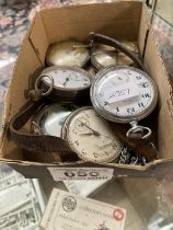 A quantity of vintage pocket watches for spares / repairs