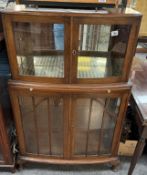 A 1930's oak cocktail / display cabinet