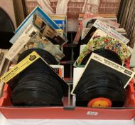 8 compartments of EP records and 45 rpm records