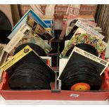 8 compartments of EP records and 45 rpm records