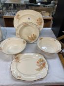 An Alfred Meakin dinner ware including bowls & meat plates