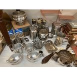 A quantity of silver plate including goblets etc & A Picquot ware coffee pot