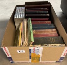 A box of books including Dickens, George Eliot etc & A set of The Beatles CD's