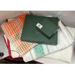 A quantity of vintage tablecloths & Boxed Lady Clare place mats