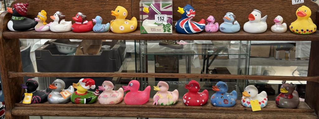 A quantity of approximately 20 plastic collectors ducks