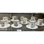A Royal Worcester coffee set. 16 Pieces & An extra cup