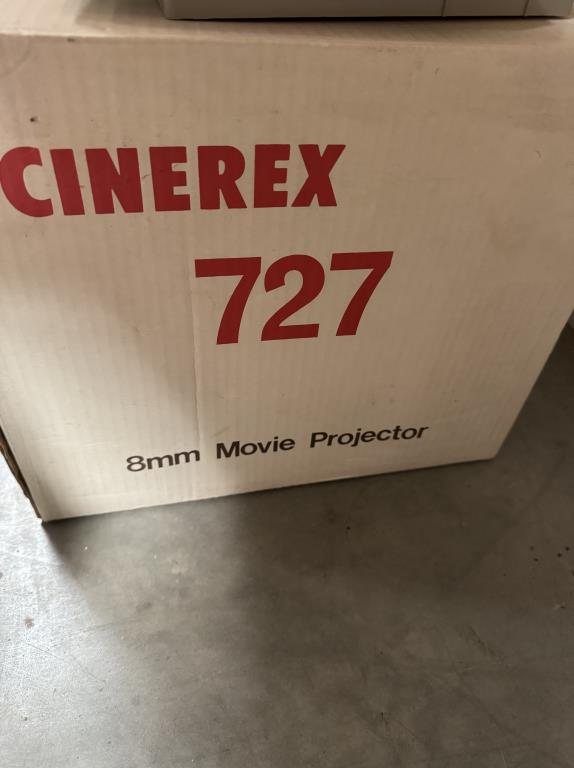 A Cinerex 727 8mm movie projector with 2 reels & cases - Image 2 of 3