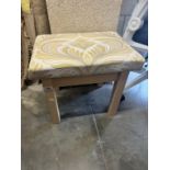A Floral pattern upholstered bedroom stool