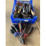 A quantity of workshop tools screwdrivers etc