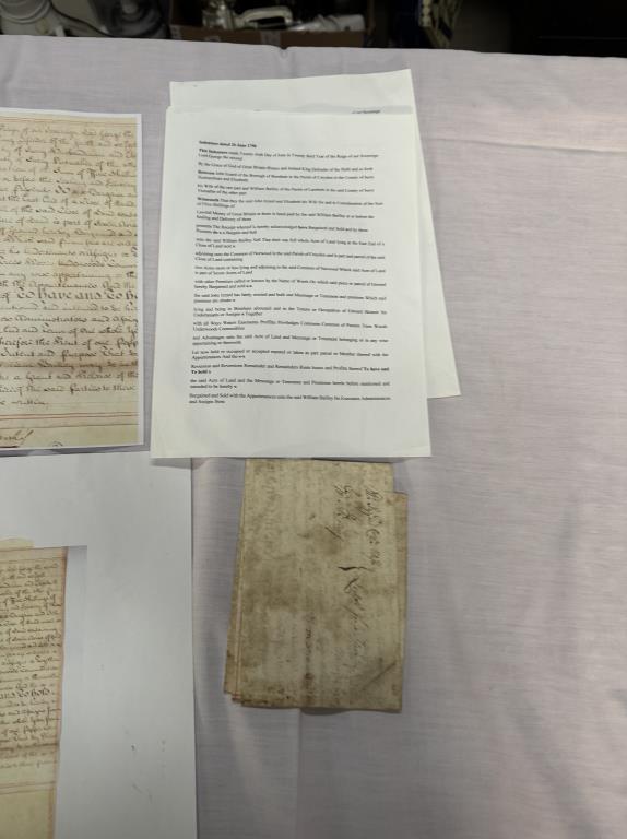 2 Old indentures including Croydon related (With translation) - Image 7 of 13