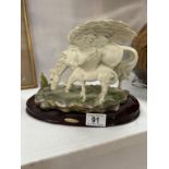 A Juliana Collection resin Pegasus & Foal figures