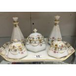 A vintage dressing table set