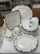 A selection of wedgwood Chartley serving items including Tureen, Platter, Jug etc