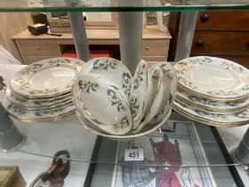 A 25 piece fine bone china dinner set by Crown Staffordshire