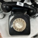 A vintage black telephone dial