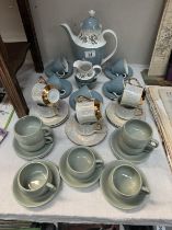 A Royal Doulton coffee set with coffee pot and 2 tea sets