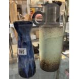 2 West German vases, A blue vase & jug vase