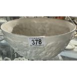 A white Spode Velamour bowl (Floral relief 25cm diameter)