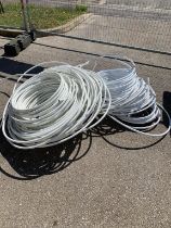 A quantity of tubing possibly for underground heating.