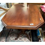 A Mahogany tea table on centre column