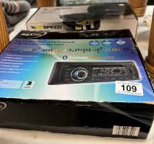 A new boxed Maxter car stereo & new boxed Ripspeed stereo car speakers