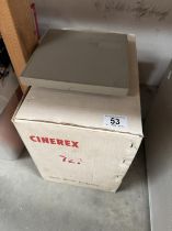 A Cinerex 727 8mm movie projector with 2 reels & cases