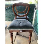 A pair of mahogany Balloon back chairs and garden sieve