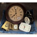 A quantity of clocks including Carriage, alarm, wall etc