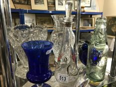 A mixed lot of glass vases and bells, COLLECT ONLY.