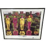 A Gilbert & George signed print 'Fair Play 1991' original signatures 42 x 52cm including frame